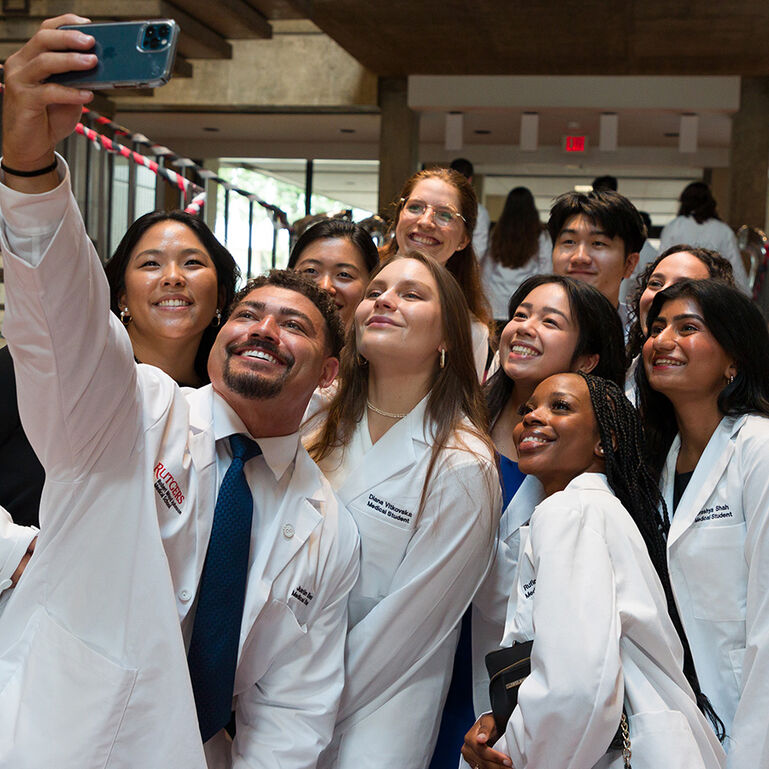 Group of medical students taking a selfie