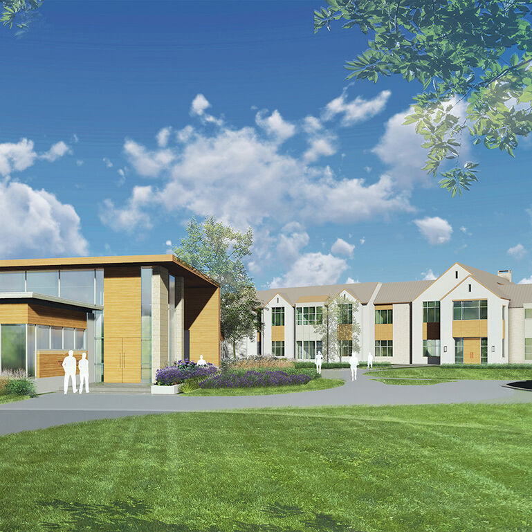 A digital rendering of the new Brandt Behavioral Treatment Center and Residence