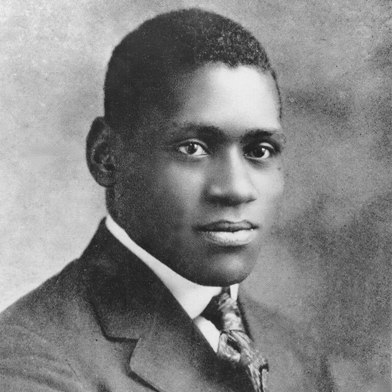 Black and white yearbook photo of Paul Robeson