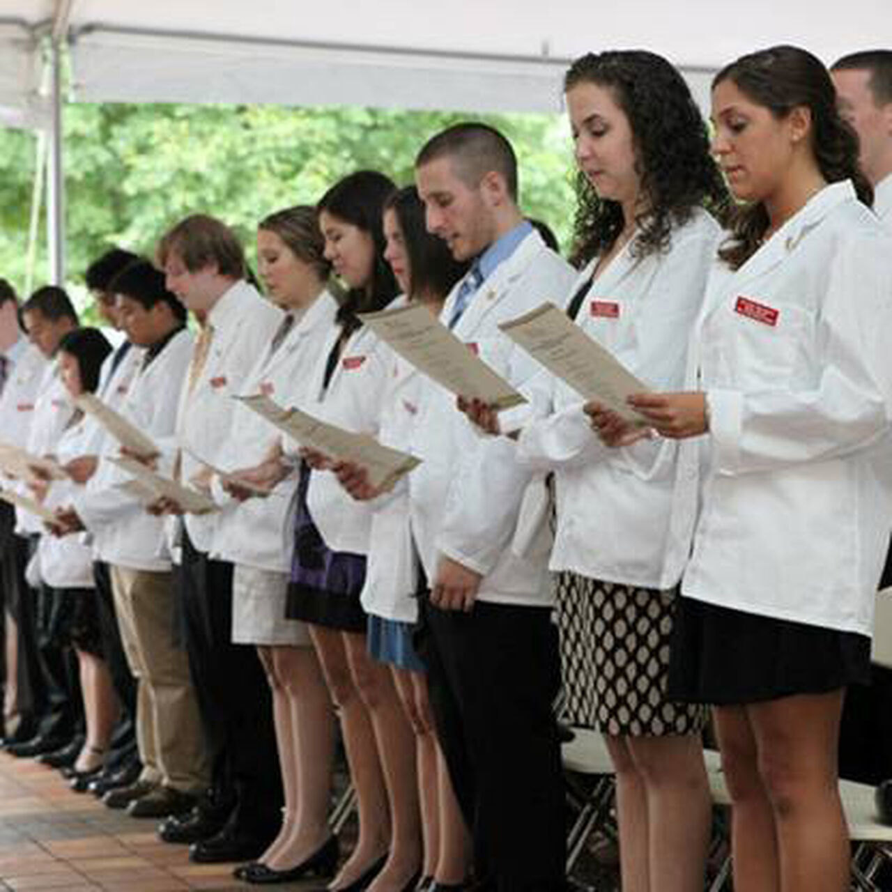 New Jersey Medical Students at white coat ceremony image number 0