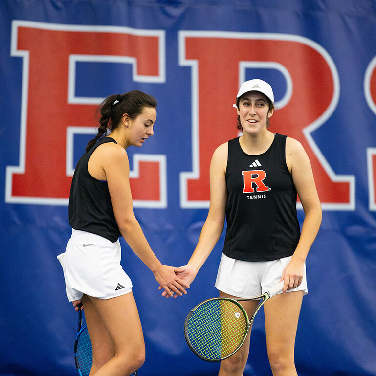 Two Rutgers Women's Tennis players