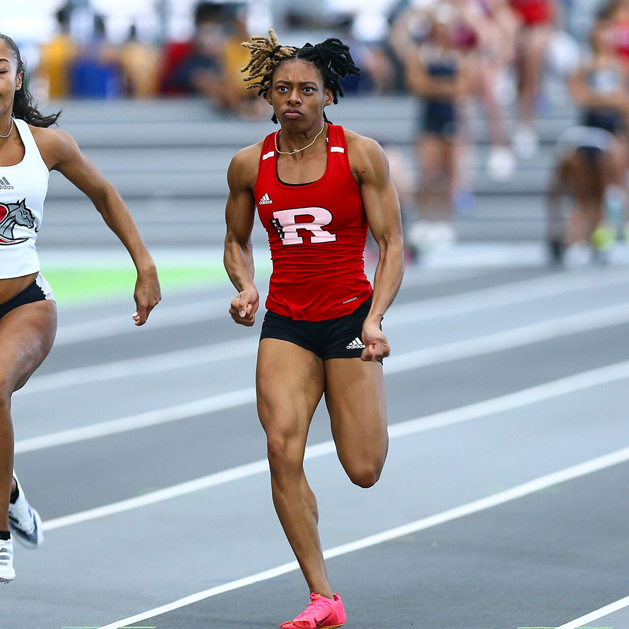 Student-athletes running track image number 0