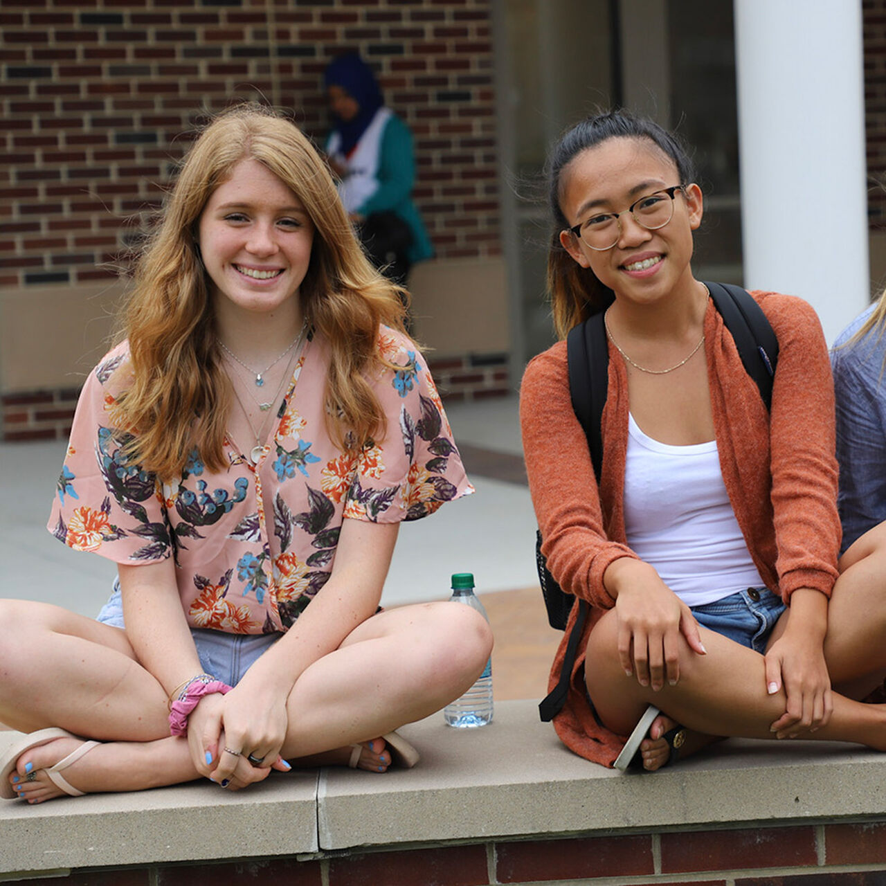 Two smiling students image number 0