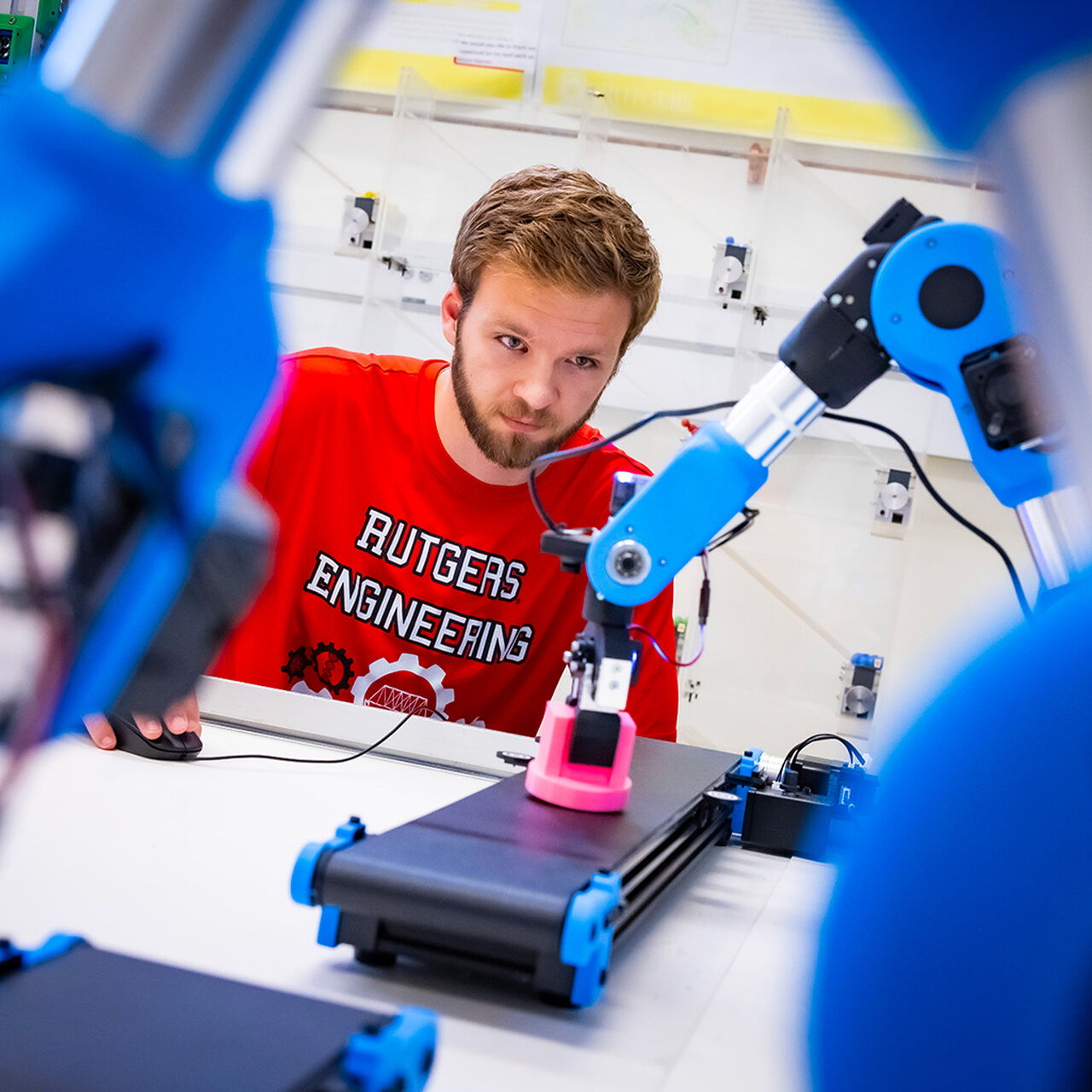 Student working in industrial and systems engineering laboratory image number 0