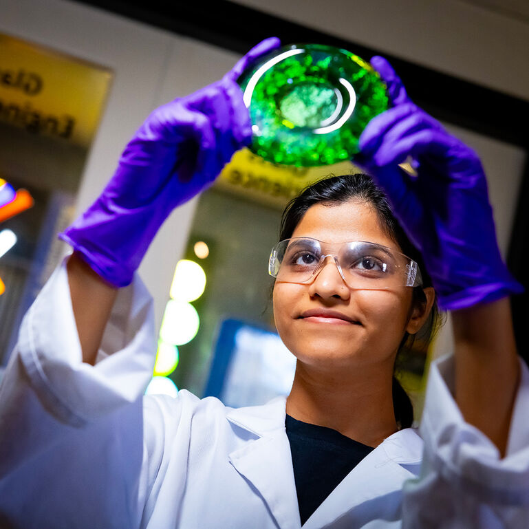 Student in laboratory